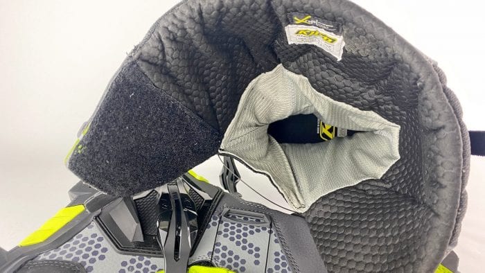 The interior liner of the Klim Adventure GTX boots.