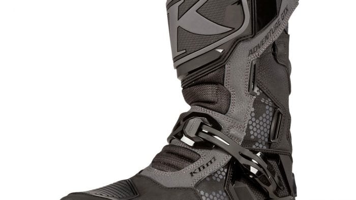 The Stealth Black model of Klim GTX Adventure boots. The Stealth Black model of Klim GTX Adventure boots.