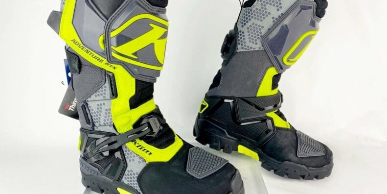 The Klim Adventure GTX boots.