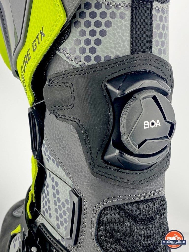 Rear view of Klim GTX boots