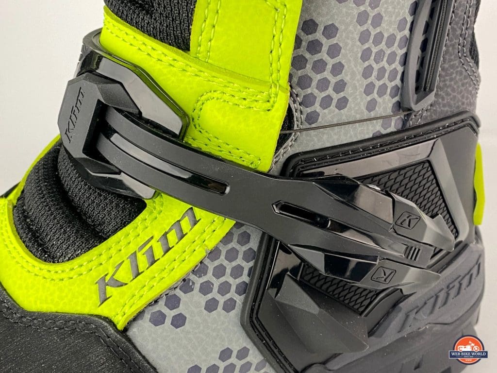 The lower latch on the Klim Adventure GTX boots.