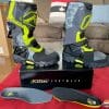 The Klim Adventure GTX boots sitting in my living room after unboxing them.