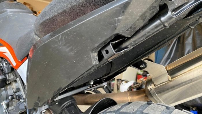 Slight damage to the plastic on my KTM 790 Adventure due to rubbing luggage. Slight damage to the plastic on my KTM 790 Adventure due to rubbing luggage.