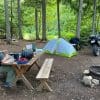 A typical motorcycle campsite.