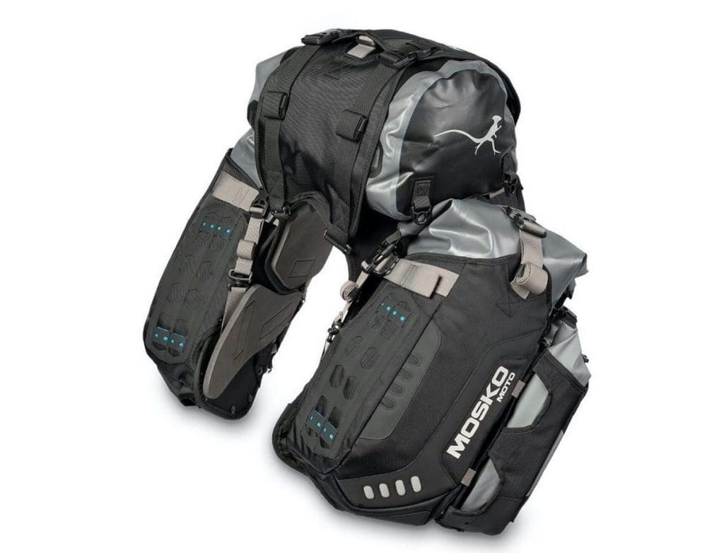 the Mosko Moto Reckless 80L v3.0 Revolver Luggage