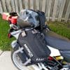 The Mosko Moto Reckless 80L v3.0 Revolver luggage installed on a BMW F900XR.