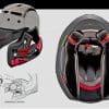 Interior liner diagram for RF-1400 helmet