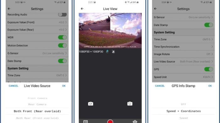 Additional VIOFO camera app settings Additional VIOFO camera app settings