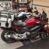 DrySpec D78 bags mounted on Honda motorcycle