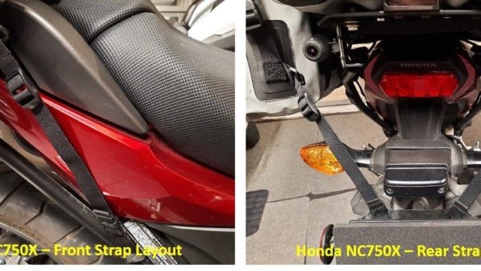 Various angles of D78 bag mounted on Honda NC750X Various angles of D78 bag mounted on Honda NC750X