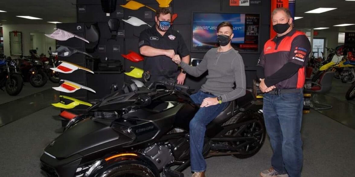 Aubrey Hand Receives Can-Am Spyder FS-3