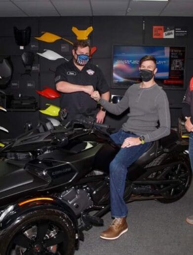 Aubrey Hand Receives Can-Am Spyder FS-3