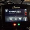 Indian FTR 1200 S 4.3 inch LCD Touchscreen using bluetooth to pair with a smartphone for playing music