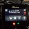 Indian FTR 1200 S 4.3 inch LCD Touchscreen using bluetooth to pair with a smartphone for playing music