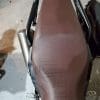 Indian FTR 1200 S brown all-weather vinyl aviator seat from the Indian Tour Accessory Package