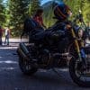 Indian FTR 1200 S with Touring Accessory package parked on Lolo Pass in Idaho