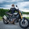 Indian FTR 1200 S by a Lake