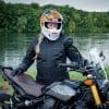 Indian FTR 1200 S by a lake in North Carolina