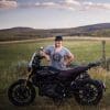 Indian FTR 1200 S in a tall grass field in West Yellowstone, Montana