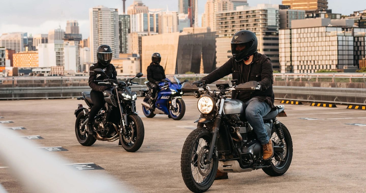 Motorcyclists wearing Forcite Helmets