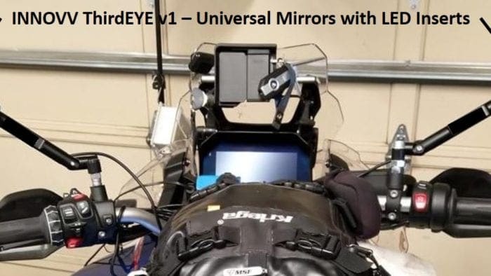 INNOVV ThirdEYE left and right mirrors installed on motorcycle