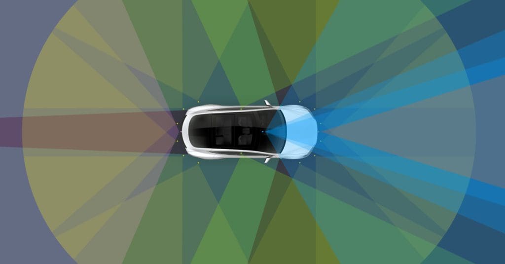 Tesla Autopilot Sensor Graphic