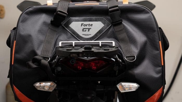 Rear view of 70086 Sentor bag mounted on Ninja 1000 Rear view of 70086 Sentor bag mounted on Ninja 1000