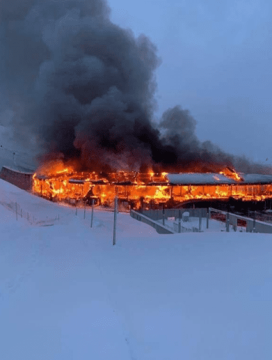 Top mountain museum fire