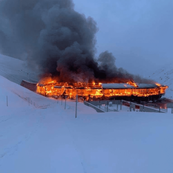 Top mountain museum fire