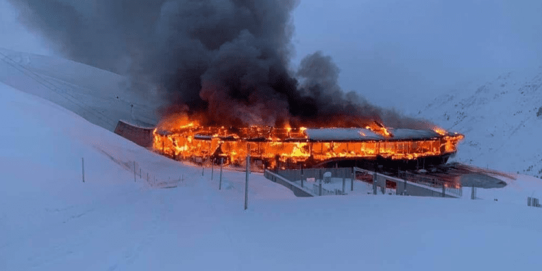 Top mountain museum fire