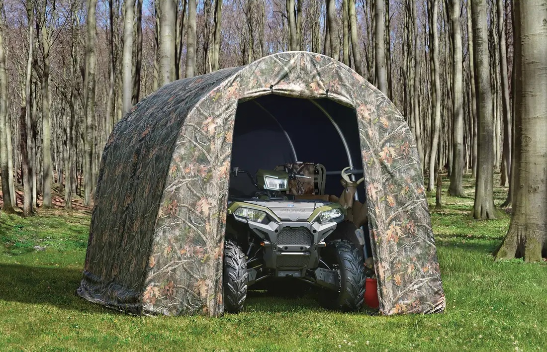 Tent Style Motorcycle Shed