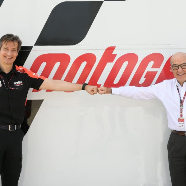 Massimo with Aprilia Racing