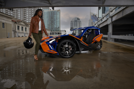 Polaris Slingshot Women Behind the Wheel