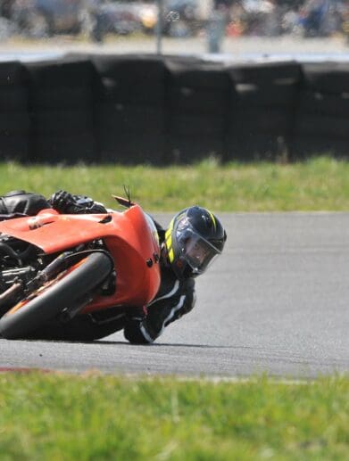 motorcycle rider crashing