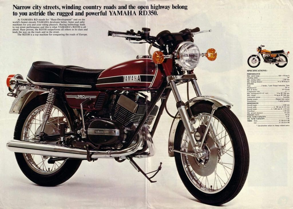 1974 Yamaha RD 350 Advertisement