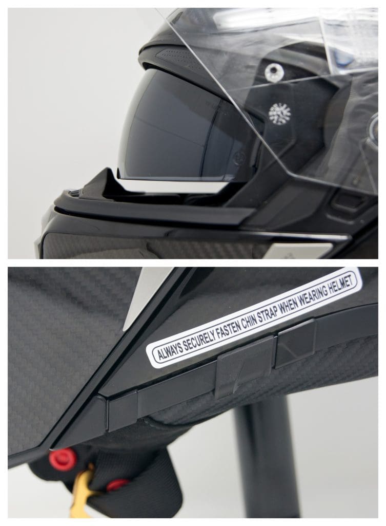 HJC RPHA 90S Carbon Sun Visor Close Up