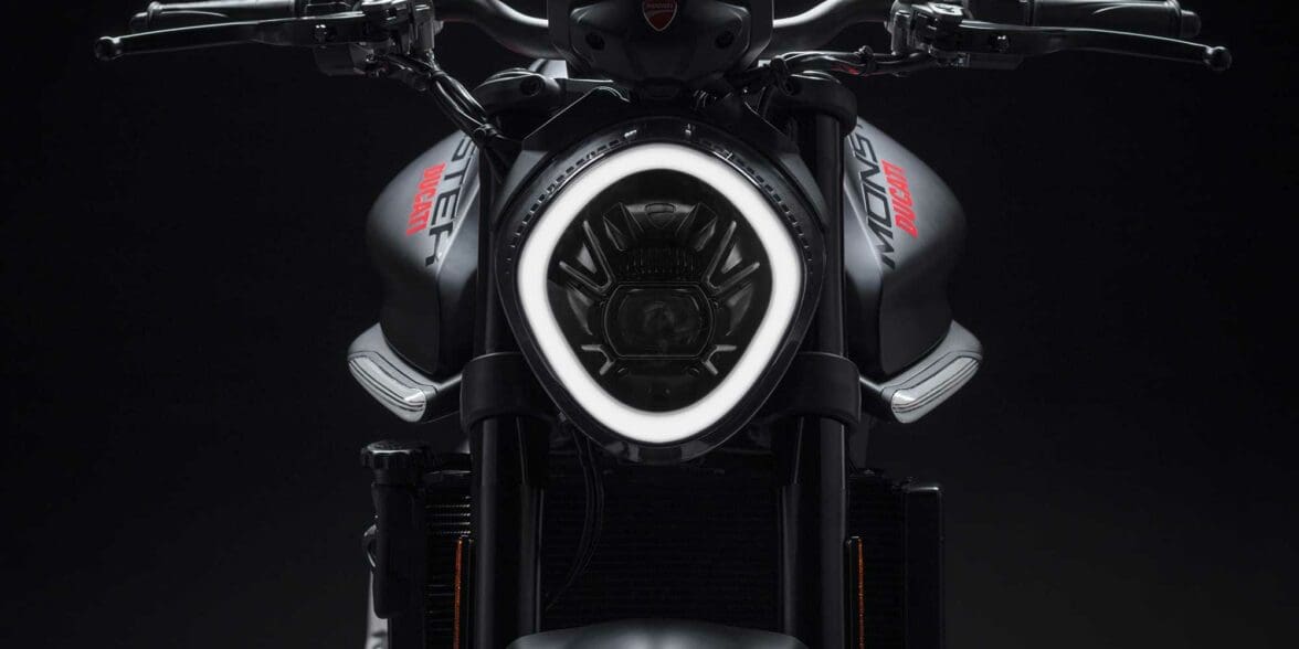 Front view of a Ducati Monster