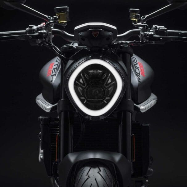 Front view of a Ducati Monster