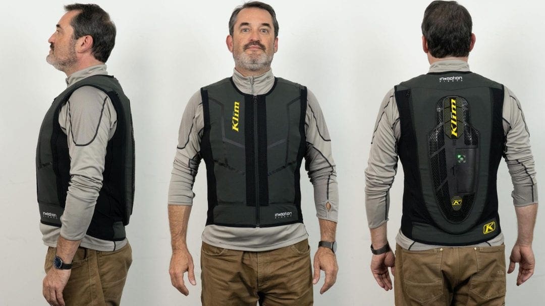 model wearing Klim Ai1 airvest