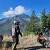 Me on an adventure ride in the Canadian Rockies while wearing the Mosko Moto Basilisk jacket.