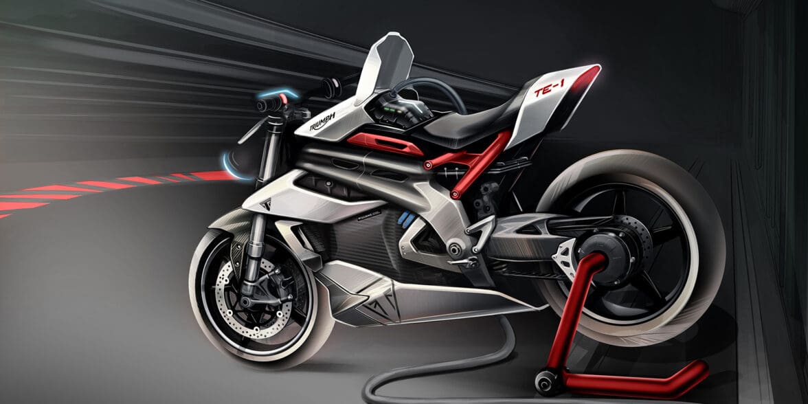 Triumph's TE-1 Electric Superbike Concept Art