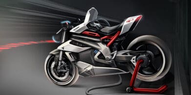 Triumph's TE-1 Electric Superbike Concept Art