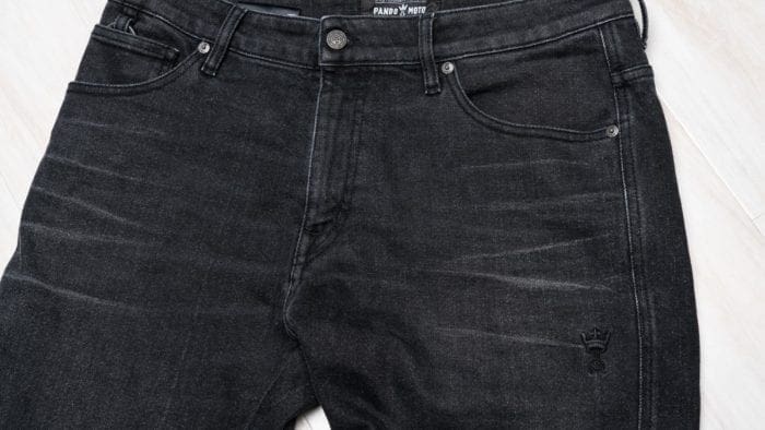 Close up of front view of jeans