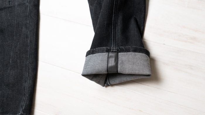 Reflective material on leg cuffs Reflective material on leg cuffs