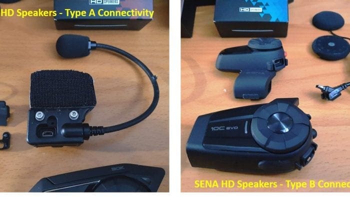 Type A and Type B speaker connectivity ports