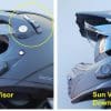 Viaggo Parlare sun visor up and down positions