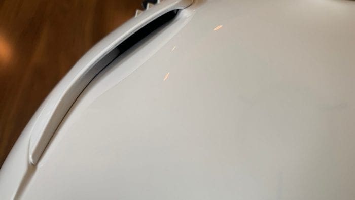 Closeup of air vent on helmet Closeup of air vent on helmet