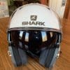Sun shield on Shark helmet