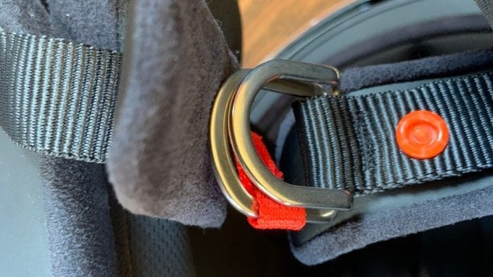 Double D ring with strap Double D ring with strap