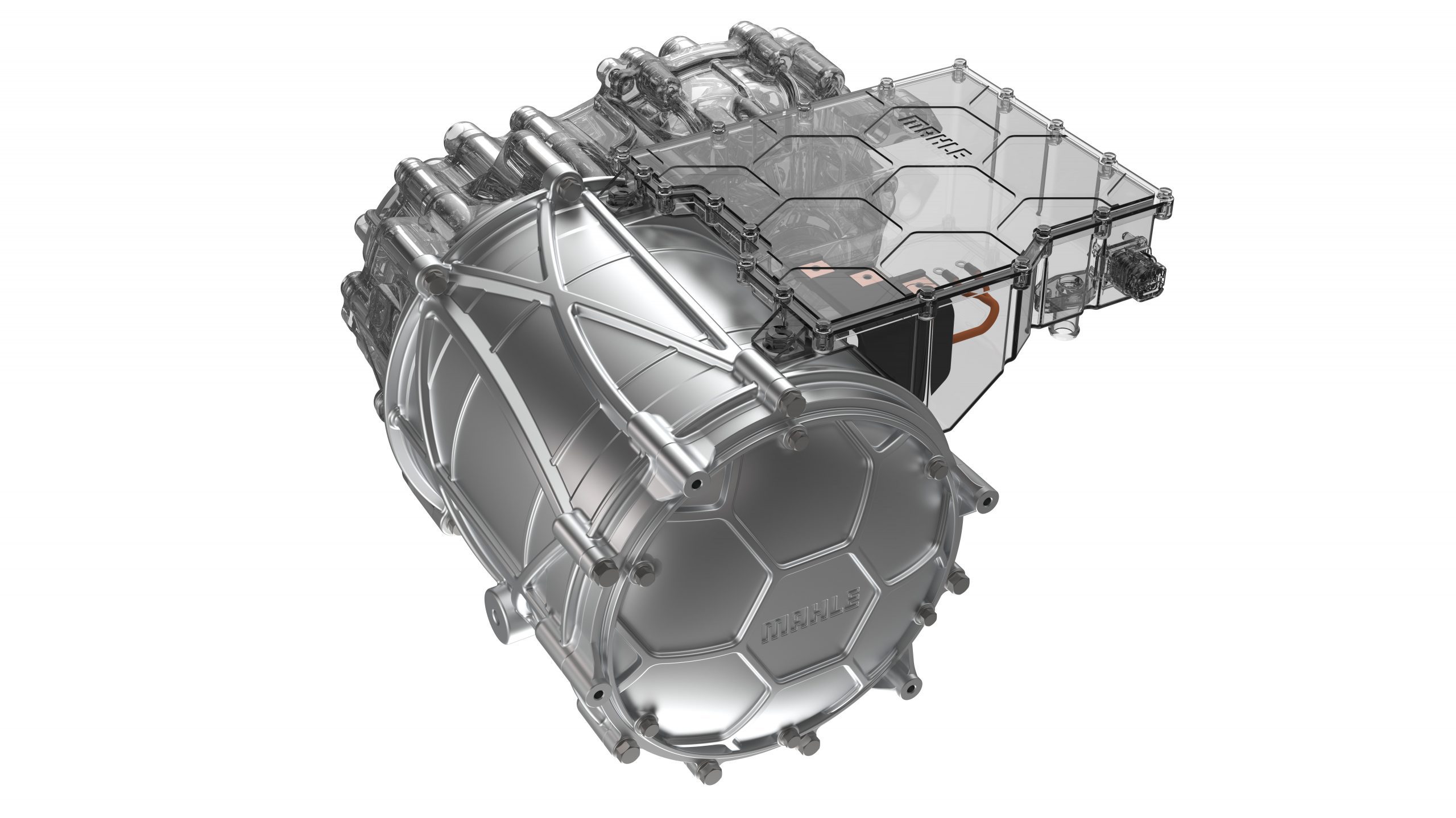 blueprint 3D view of contactless electric motor owned by Mahle